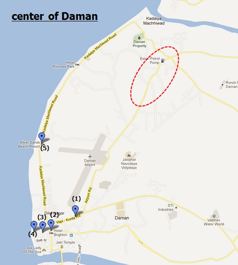 map of daman